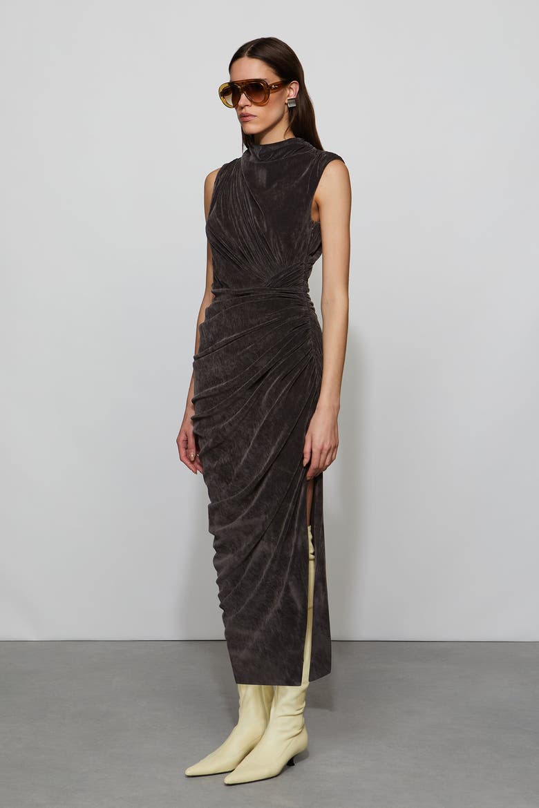 Olympia Dress, Alternate, color, Charcoal