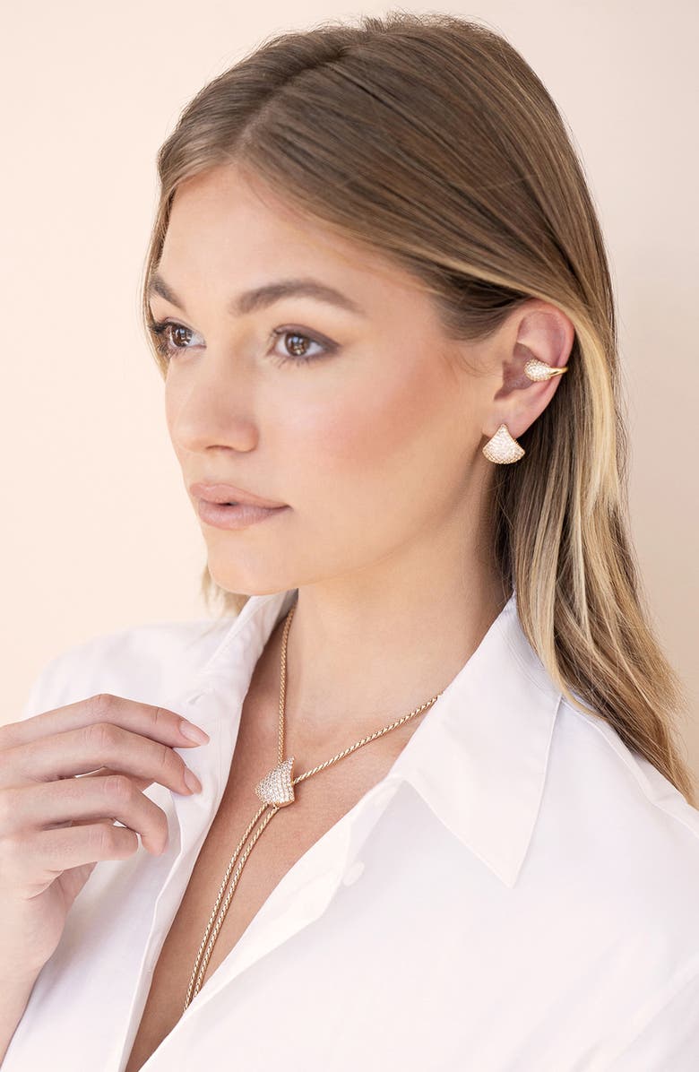 Ettika Pavé Teardrop Bolo Lariat Necklace, Alternate, color, 