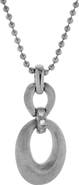 LuvMyJewelry Marcelline Sterling Silver 0.03 Ct Diamond Linked Oval Pendant