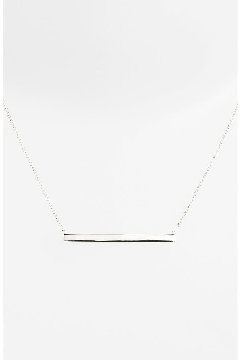 Argento Vivo Bar Pendant Necklace, Main, color, SILVER