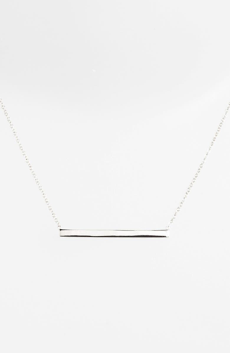 Argento Vivo Sterling Silver Argento Vivo Bar Pendant Necklace, Main, color, 