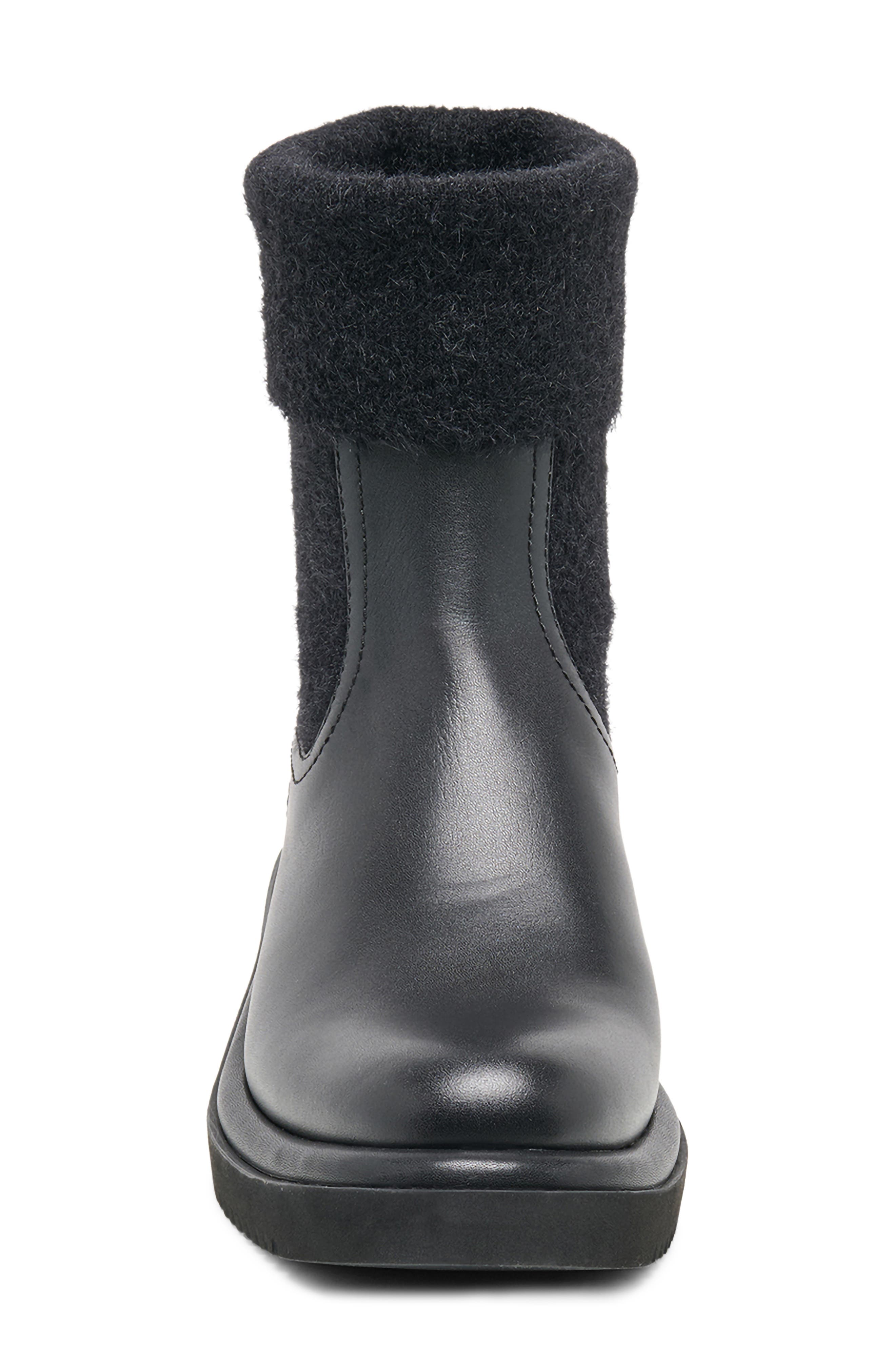 Barbi Waterproof Leather Boot, Alternate, color, BLACK LEATHER H2O