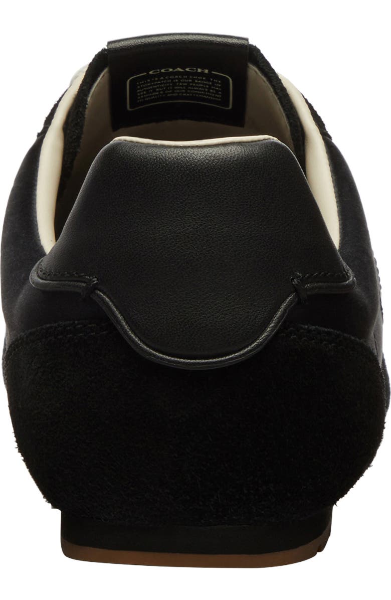 COACH Logo Mixed Media Sneaker, Alternate, color, Black/ Chalk