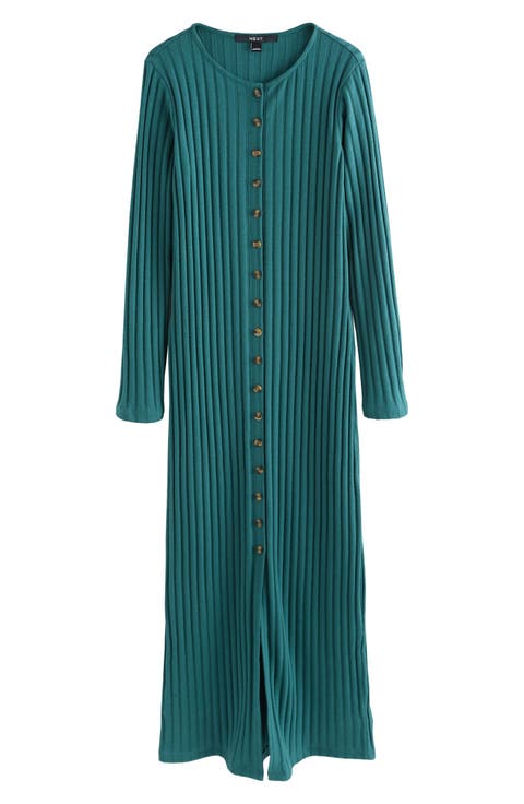 Long Sleeve Rib Knit Dress