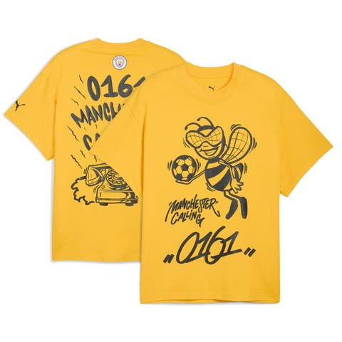 Men's Puma Yellow Manchester City 2025 FIFA Club World Cup Hoops T-Shirt
