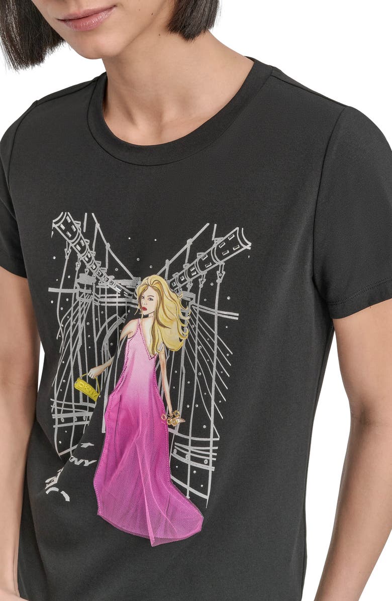 DKNY Brooklyn Bridge Graphic T-Shirt, Alternate, color, 