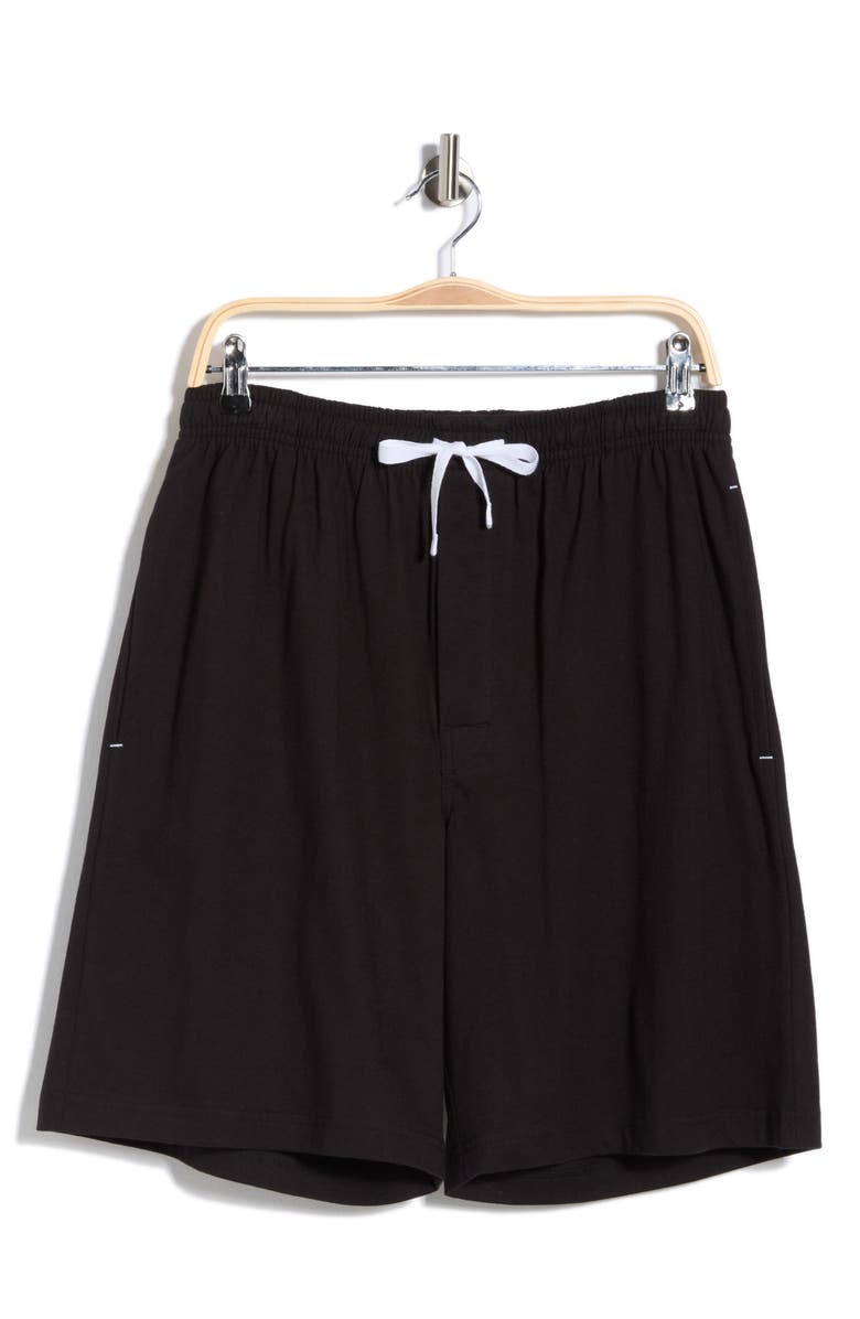 Majestic International Cotton Lounge Shorts, Main, color, Black