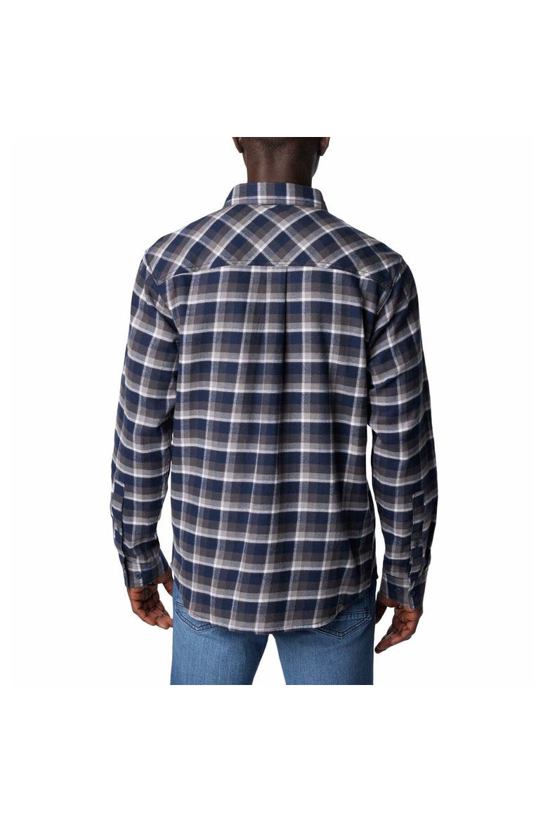 Men's Columbia Navy Dallas Cowboys Flare Gun Flannel Button-Up Shirt, Alternate, color, Navy