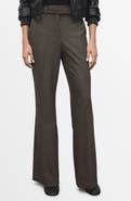 MANGO Belted Straight Leg Pants