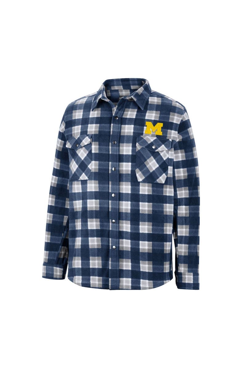 COLOSSEUM Men's Colosseum Navy Michigan Wolverines Ellis Full-Snap Jacket, Alternate, color, 