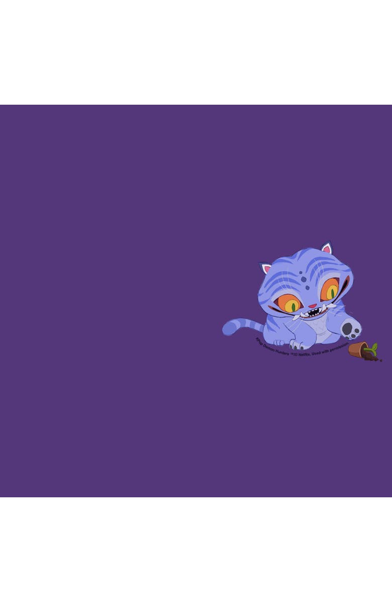 KPop Demon Hunters Men's KPop Demon Hunters Mischievous Derpy Pocket Graphic T-Shirt, Alternate, color, Purple