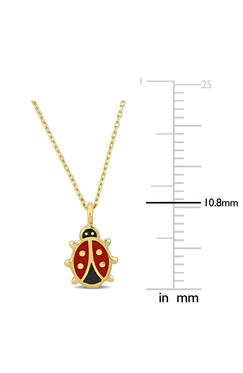 Julianna B. Kids Enamel Ladybug Necklace 14k Gold, Alternate, color, Red Enamel