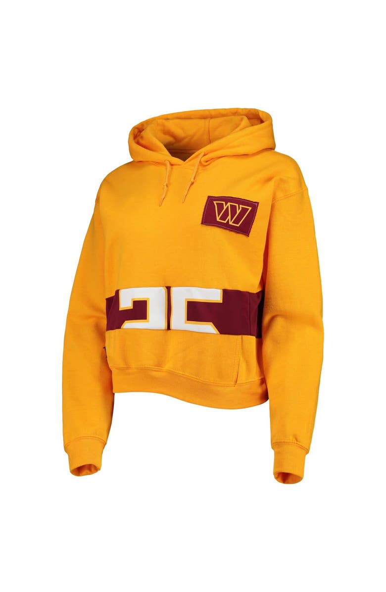 REFRIED APPAREL Women's Refried Apparel Gold Washington Commanders Cropped Pullover Hoodie, Alternate, color, Gold