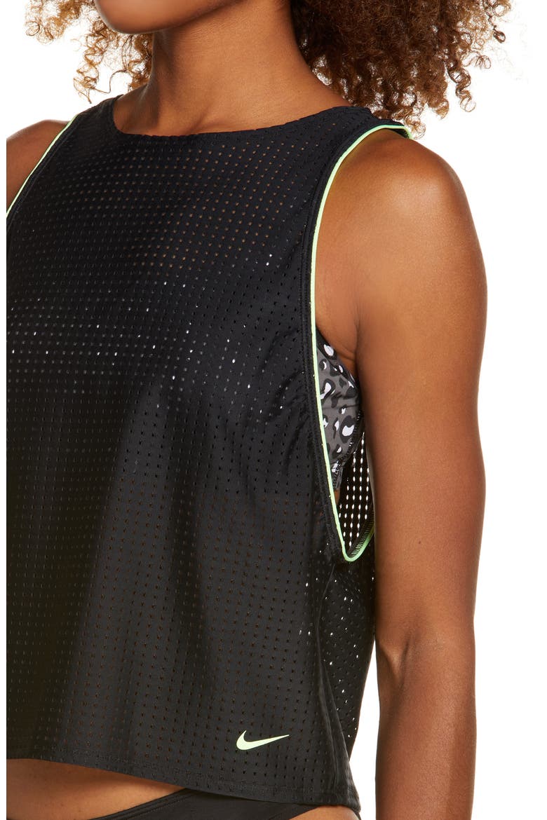 Cheetah Convertible Tankini Top, Alternate, color, BLACK