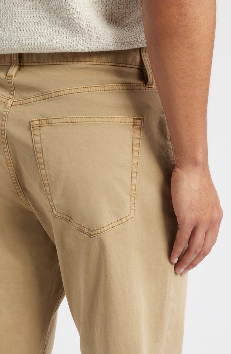 Treasure & Bond 5-Pocket Stretch Cotton Straight Leg Pants, Alternate, color, Tan Ermine
