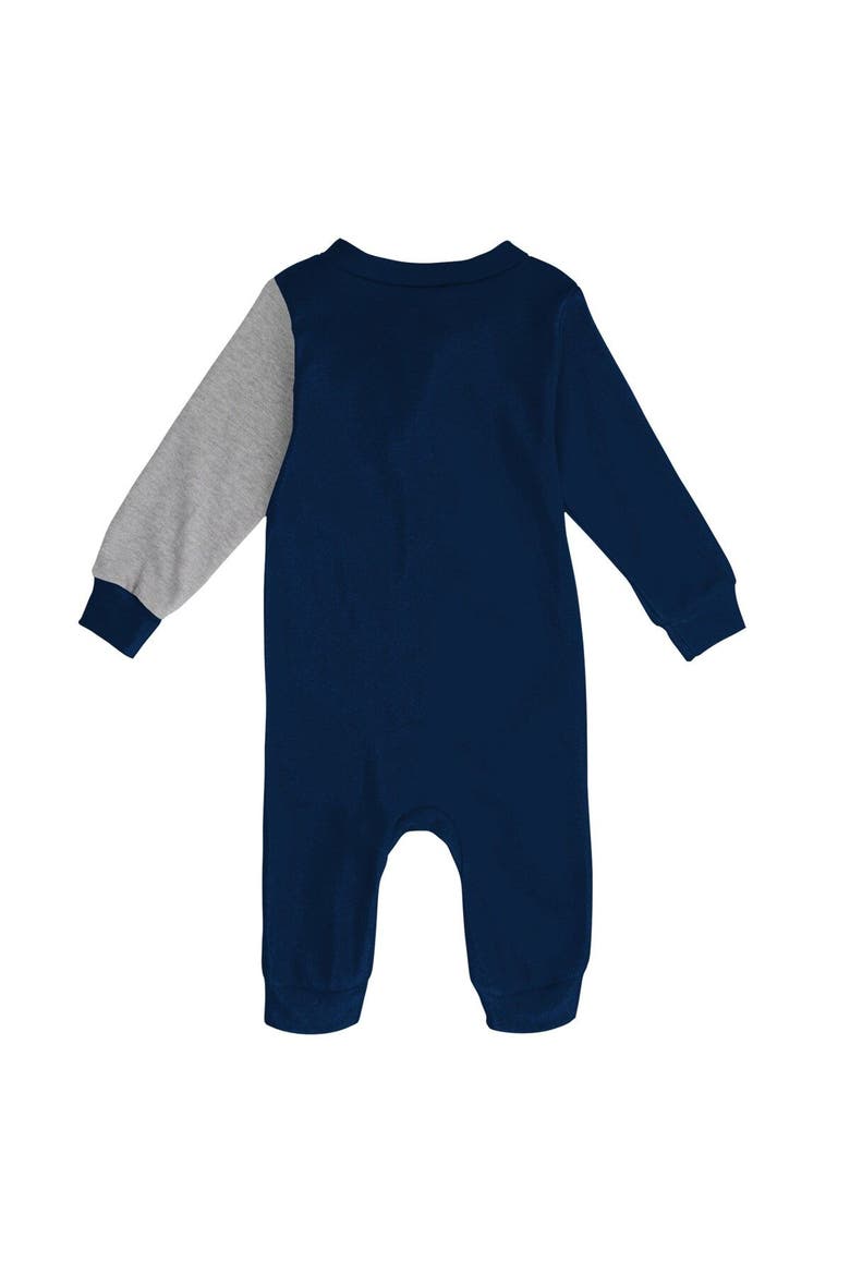 Infant Navy/Heather Gray Michigan Wolverines Halftime Two-Tone Sleeper, Alternate, color, Navy