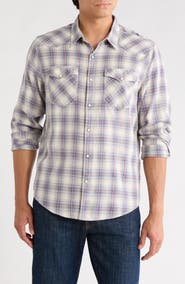 Lucky Brand Long Sleeve Plaid Western Shirt