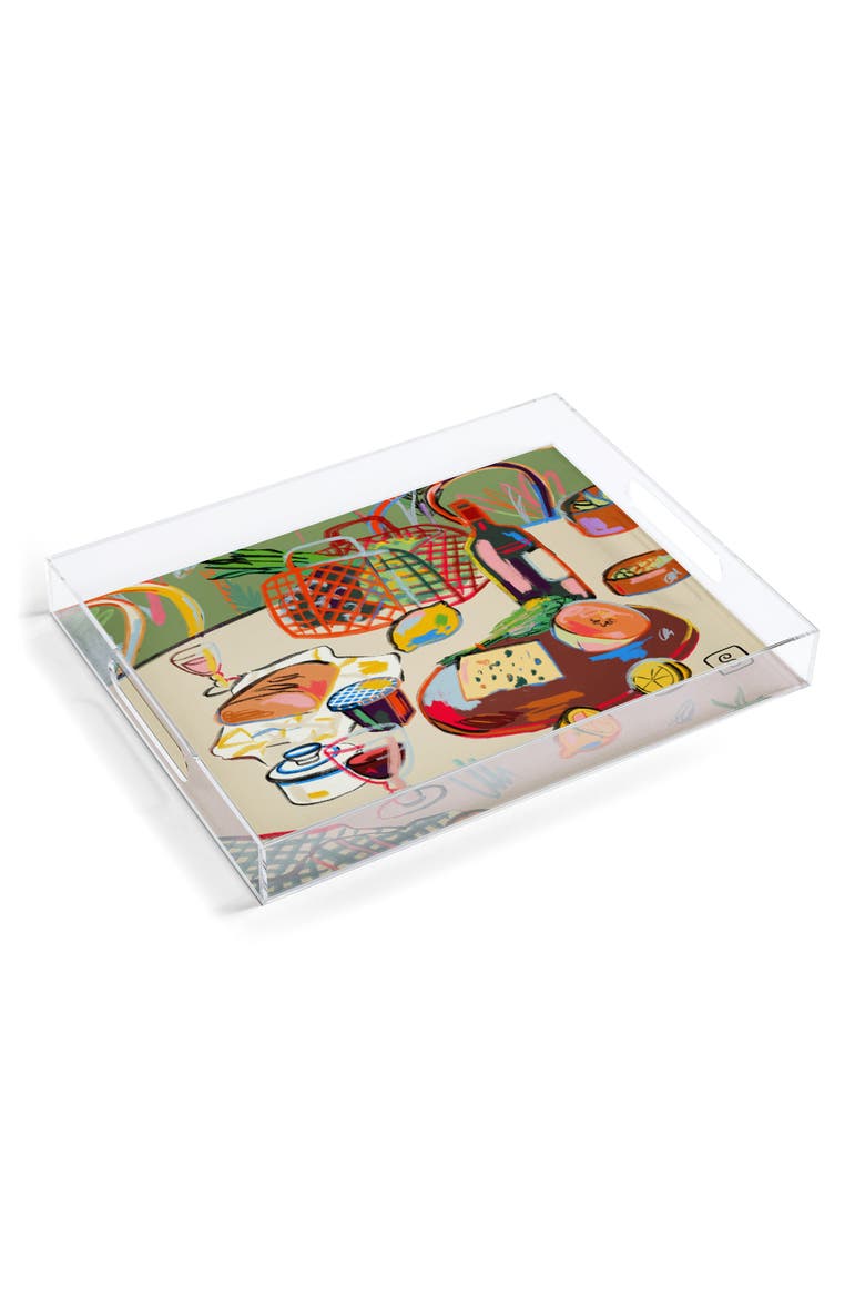 Wine Break Decorative Tray, Main, color, MULTI