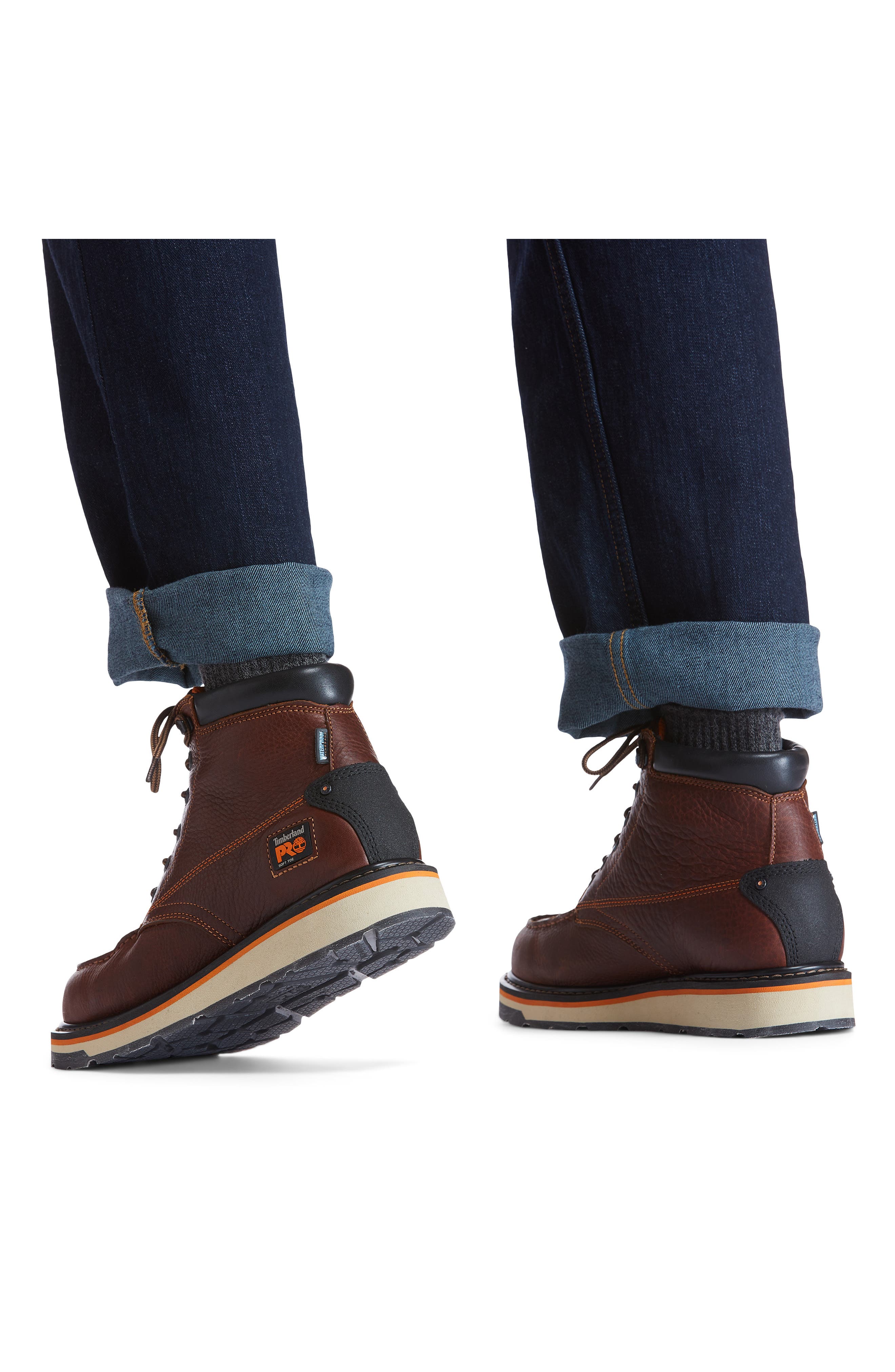 Gridworks 6" Waterproof Work Boot, Alternate, color, BROWN