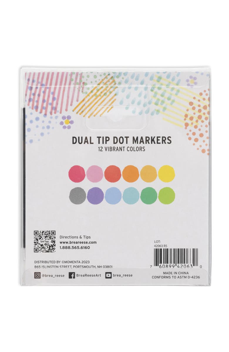 Brea Reese Dual Tip Markers 12Pc, Alternate, color, Multicolored