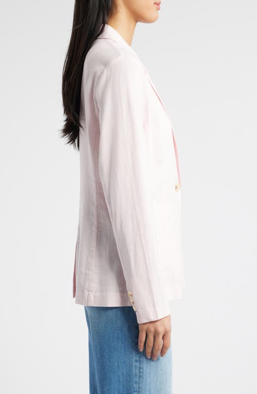 Caslonr Caslon(r) Stripe Linen Blend Blazer In Pink Balm