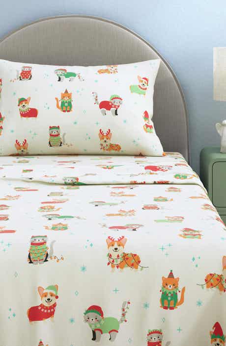Woven & Weft Turkish Cotton Flannel Christmas Sheet Set