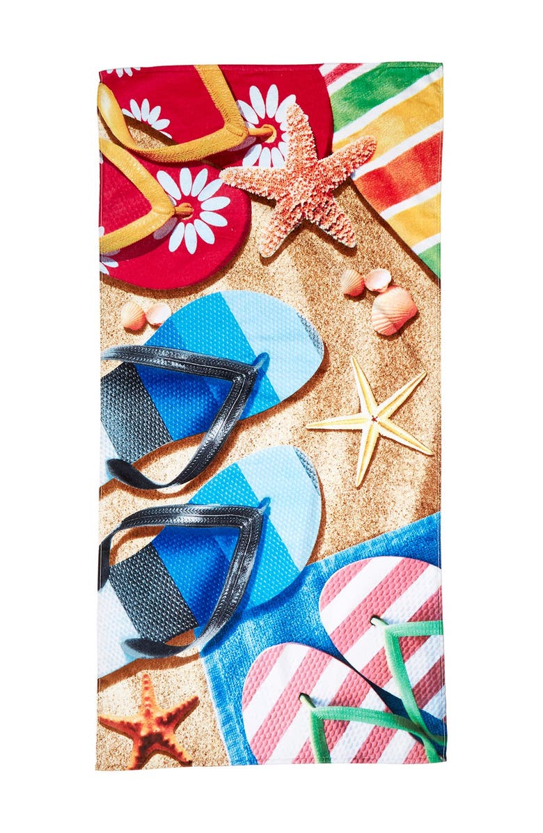 DOHLER Sandals Beach Towel - Green, Main, color,