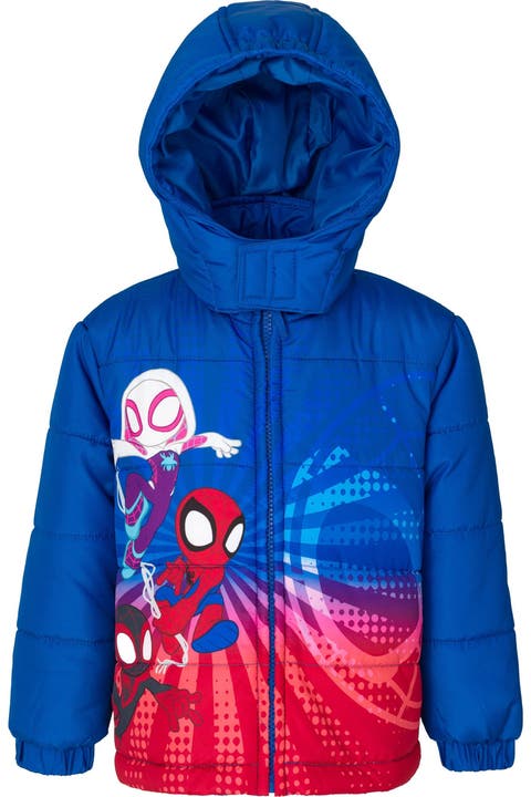 Spider-Man Hooded Zip-Up Puffer Jacket