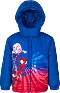 Marvel Spider-Man Hooded Zip-Up Puffer Jacket