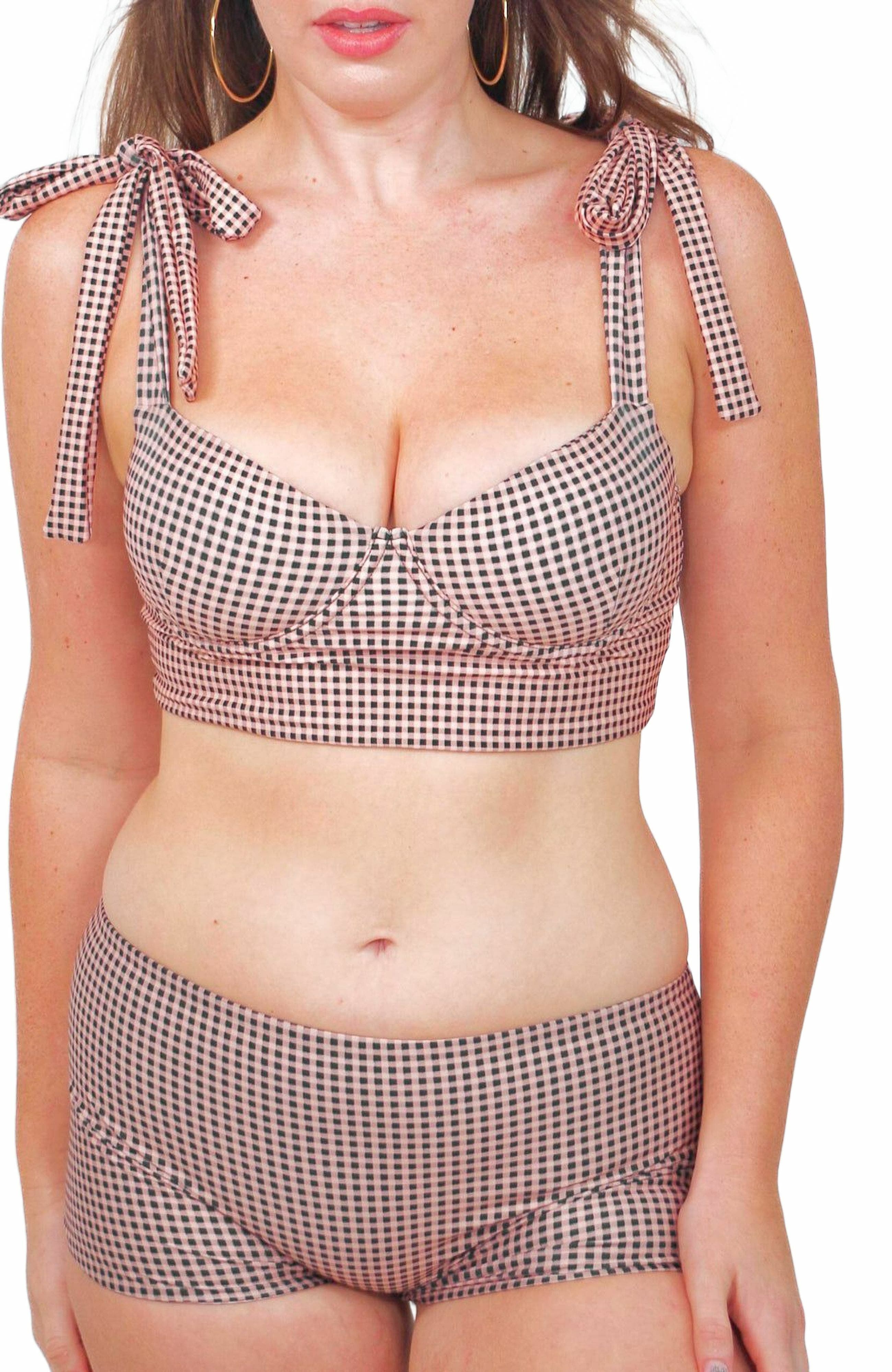 Mary Mercedes Olivia Swim Shorts in Gingham 