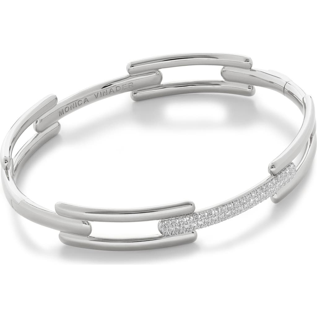 Monica Vinader Lab Created Diamond Bangle In Multi