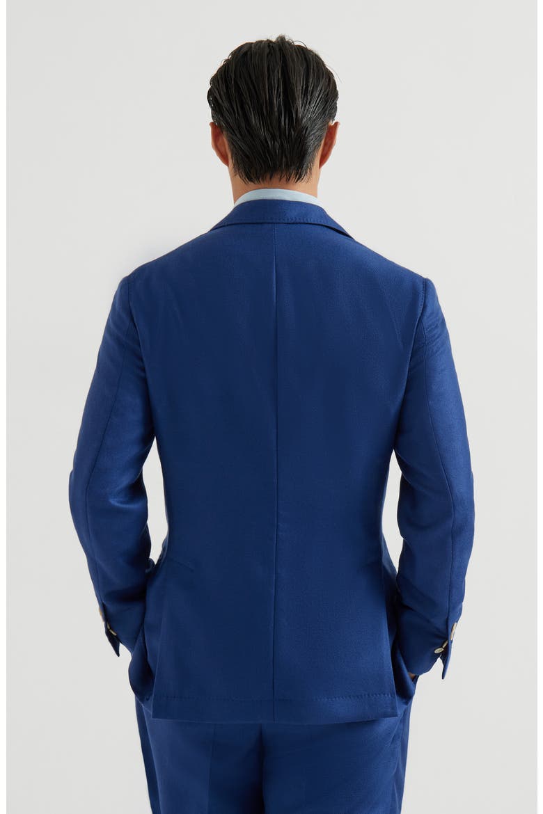 Cashmere and silk blazer, Alternate, color, Avio Blue
