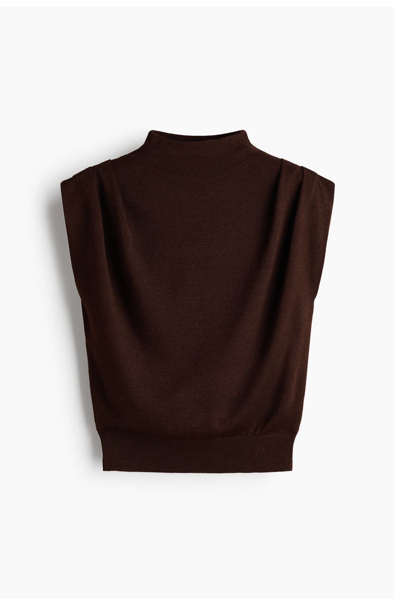 H&M Fine-knit Top, Main, color, Brown