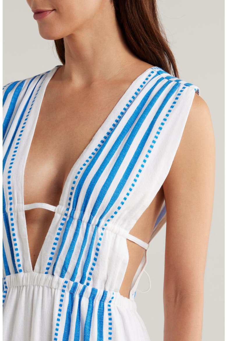 Lelisa Plunge Maxi Dress, Alternate, color, ESHE BLUE