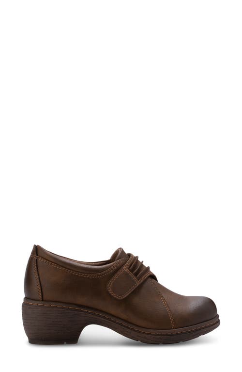 Shop Eastland Maggie Gathered Heeled Loafer In Bomber Brown