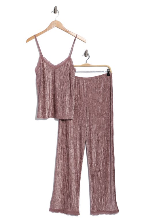 Danskin Crinkle Velour Pajamas In Purple