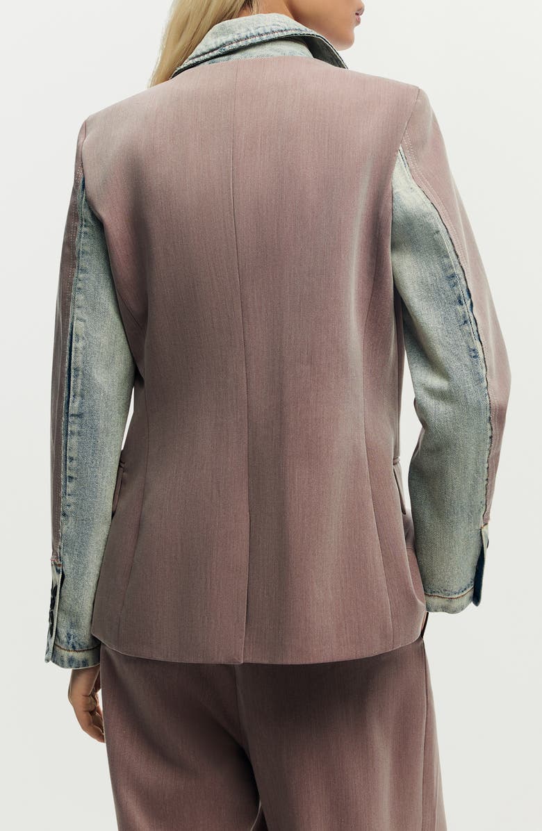 Desigual Denim Trim Blazer, Alternate, color, 