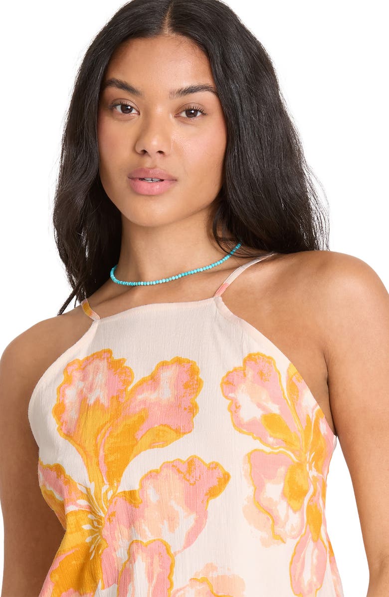 Billabong Floral Trippin Halter Tank, Alternate, color, Salt Crystal