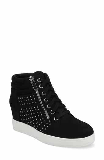 Journee Collection Clarity High Top Wedge Sneaker