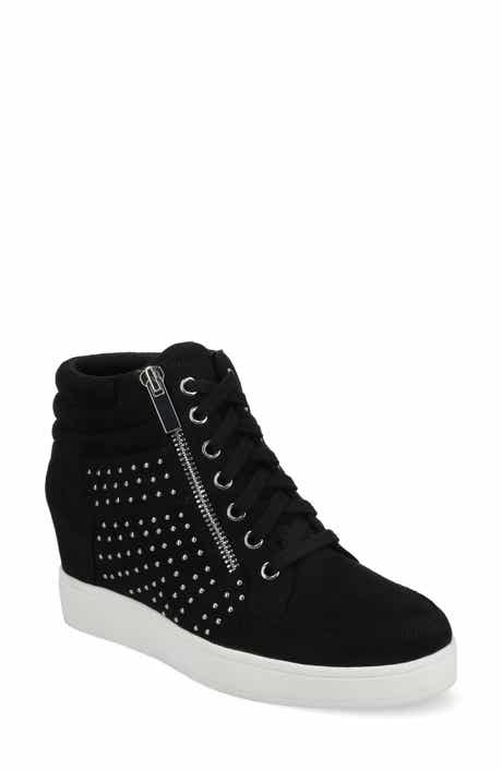 Journee Collection Clarity High Top Wedge Sneaker