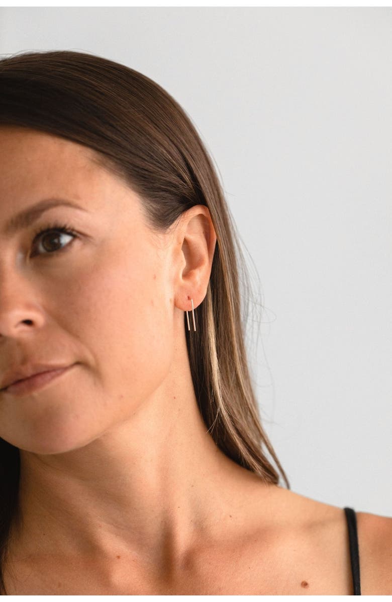 Sheena Marshall Jewelry Tiny Staple Threader Earrings, Alternate, color, 14K Gold Fill