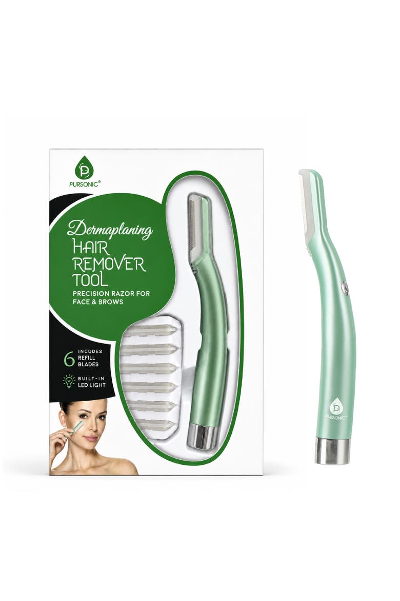 Precision Dermaplaning Hair Remover Tool, Main, color, Mint