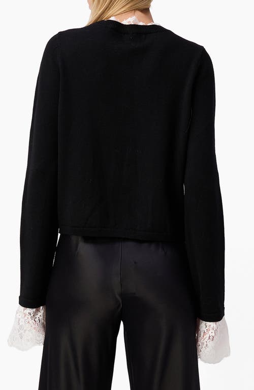 Cami Nyc Eliana Lace Trim Cardigan In Multi