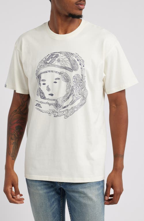 Billionaire Boys Club Helmet Head Embroidered Cotton Graphic T-Shirt in Whisper White 