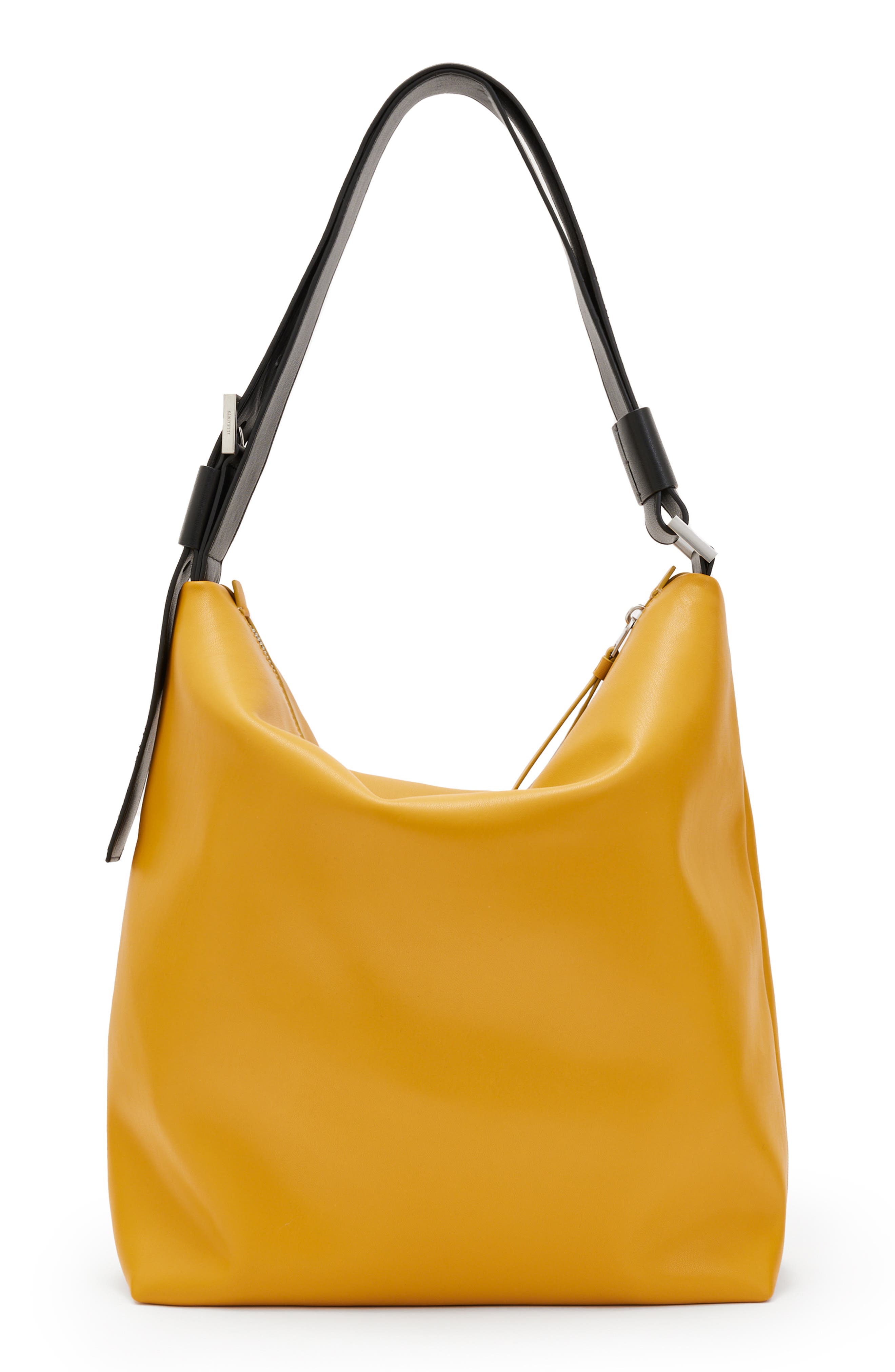 Aliyah Leather Shoulder Bag, Alternate, color, MUSTARD