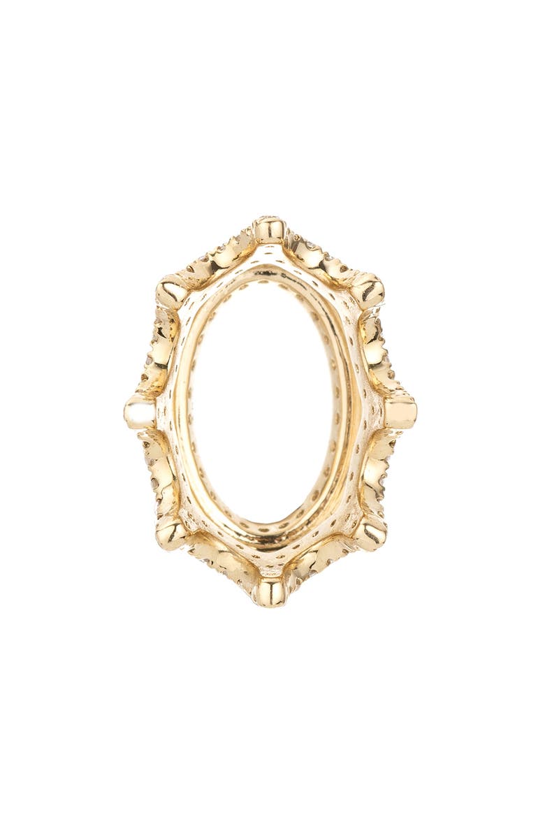 Adina Reyter Pavé Crown Big Bead Charm, Alternate, color,