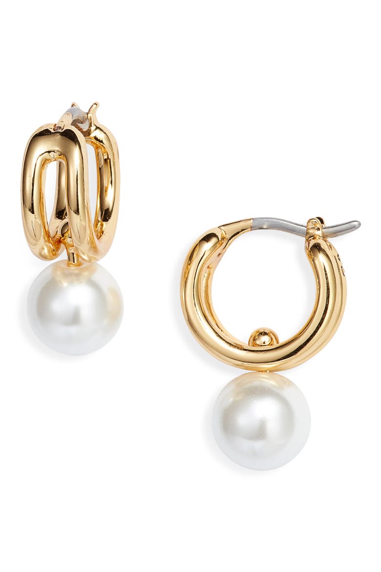 Nova Huggie Hoop Earrings, Main, color, HIGH POLISH GOLD