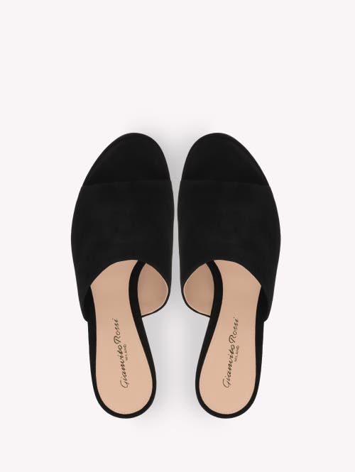 Gianvito Rossi Holly 70mm Platform Suede Mules In Black Suede