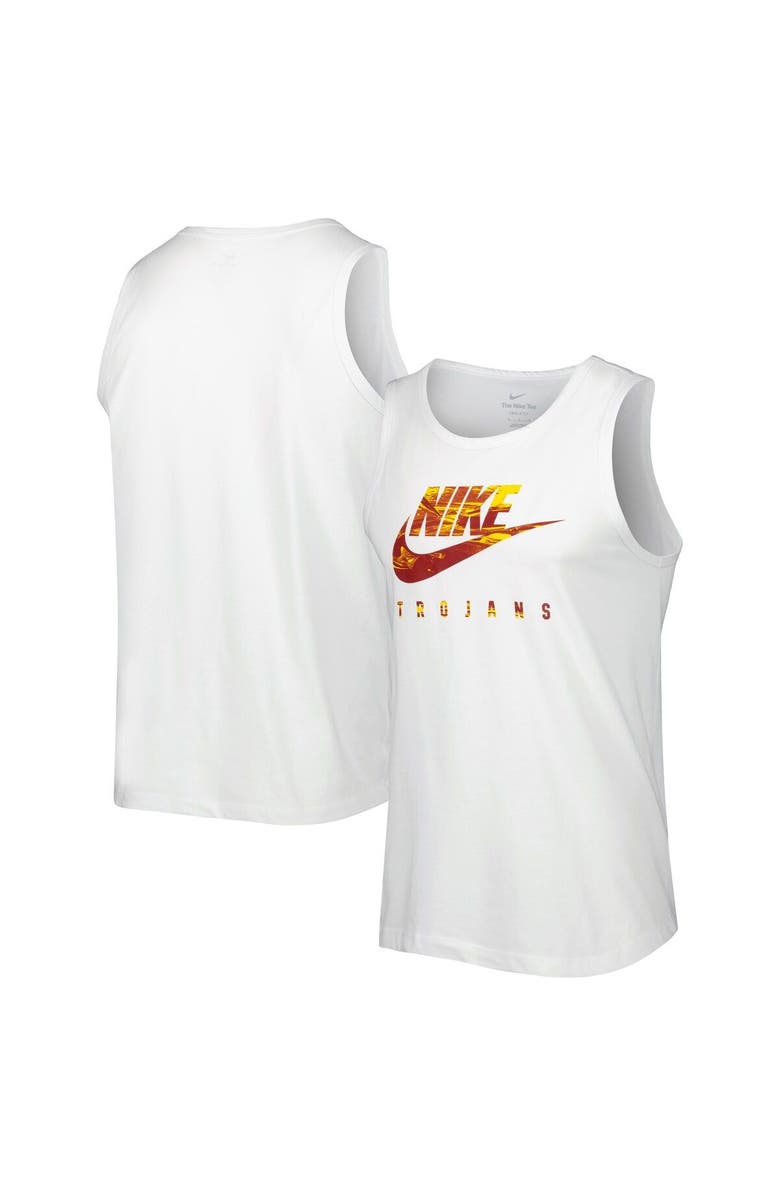 Nike Men's Nike White USC Trojans Spring Break Futura Performance Tank Top, Main, color,