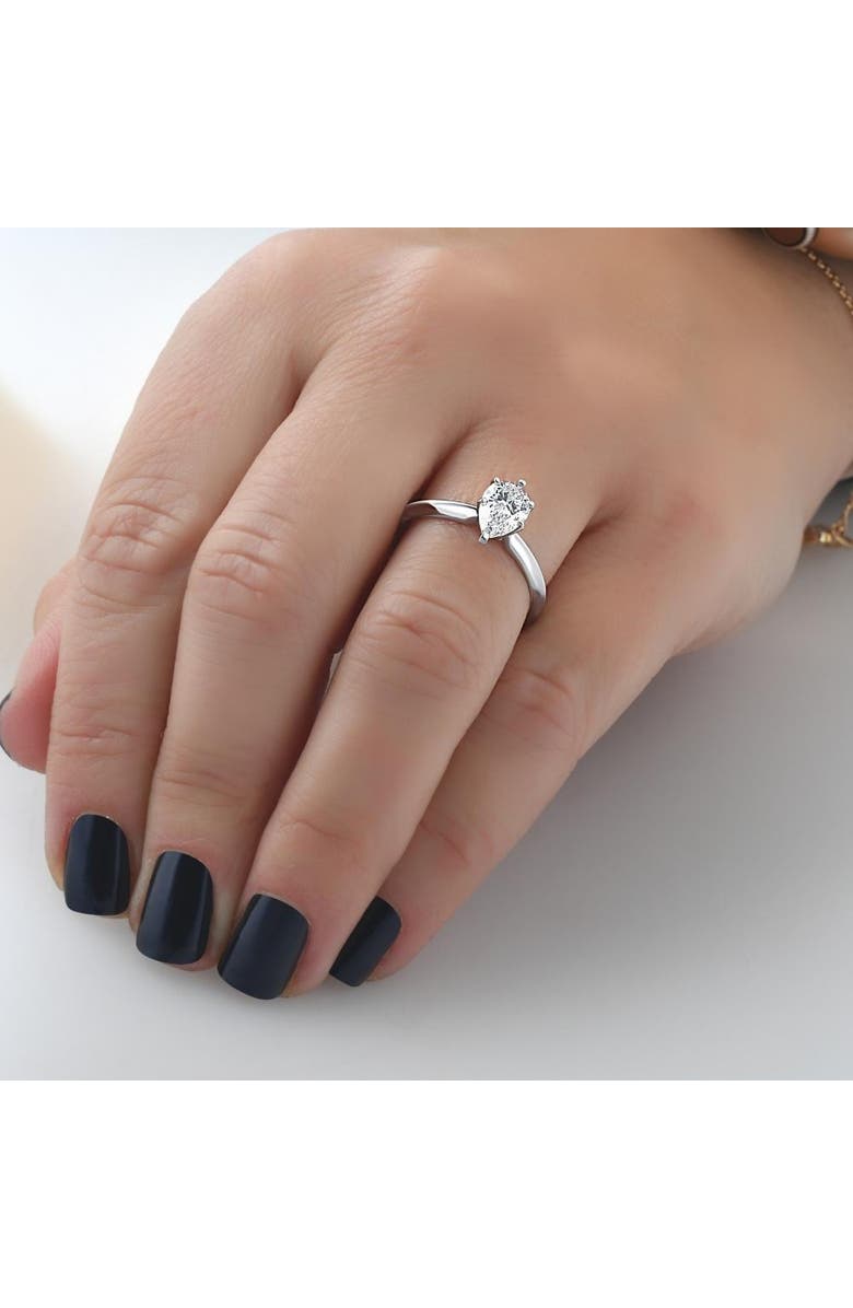 Bliss Diamond 1 Ct Pear Shape Diamond Engagement Ring Lab Grown 14k Gold, Alternate, color, 14K White Gold